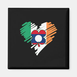 Imã Laos Orgulhoso Bandeira Laociana Dia de São Patríc