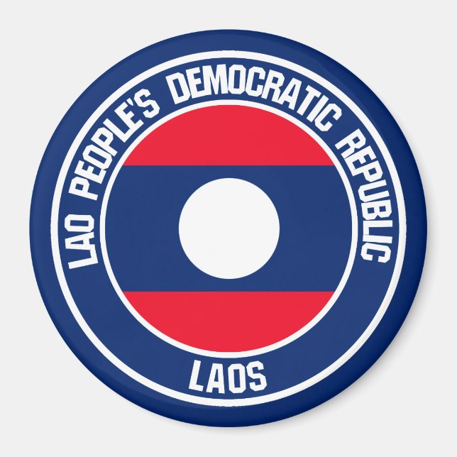 Imã Laos Round Emblem (Frente)