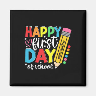 Imã Lápis Feliz Primeiro Dia De Aula Professor Criança