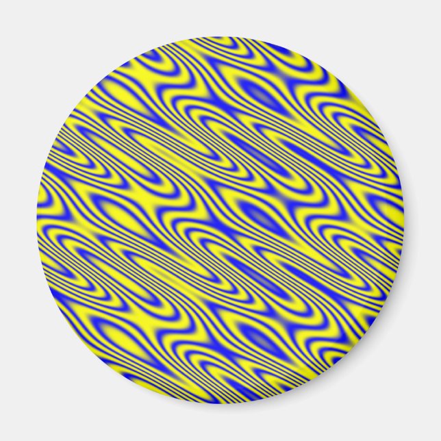 Imã Lapis Lazuli Swirlies Abstrato Pattern Magnet (Frente)
