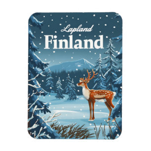 Ímã Lapland Finlândia Vintage
