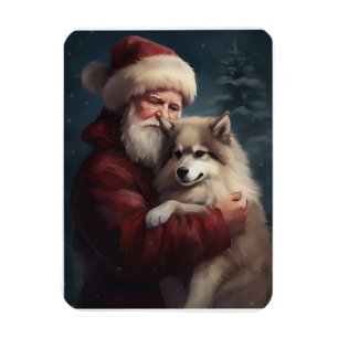 Ímã Lapphund Santa Claus Festivo