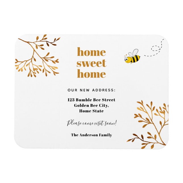 Ímã Lar doce lar, moderno e elegante movimento (Horizontal)