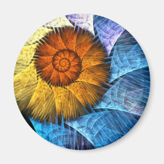 Imã Laranja Amarelo Amarelo Azul, Arredondada
