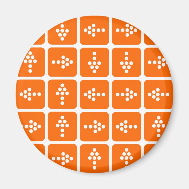 Imã Laranja ao quadrado de setas LED (Frente)