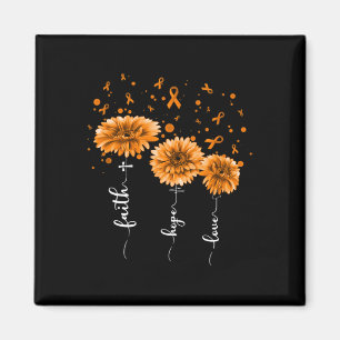 Imã Laranja Daisy Flower Leucemia Consciência