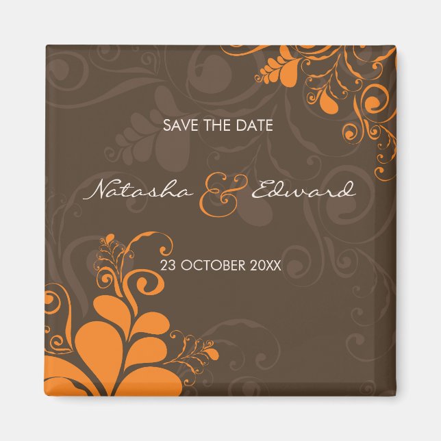 Imã Laranja Deco Deixa-Se E As Chuvas Florais Salvem-S (Frente)