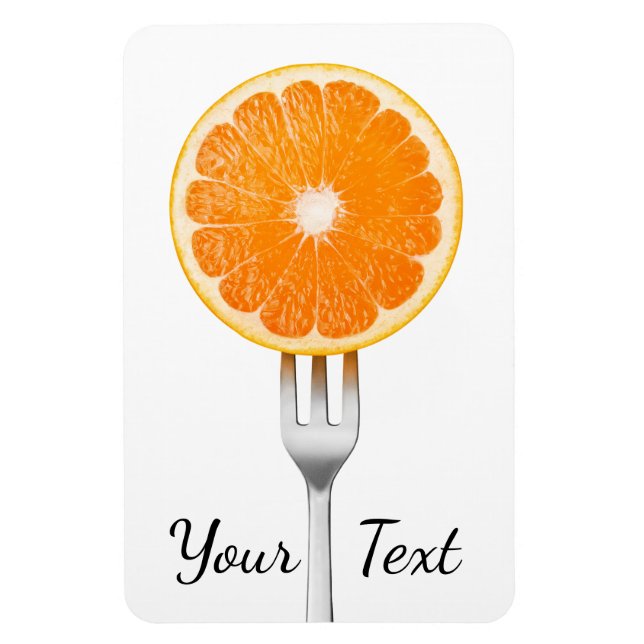 Ímã Laranja no garfo (Vertical)