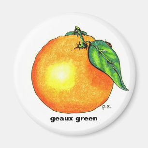 Imã Laranja, verde do geaux