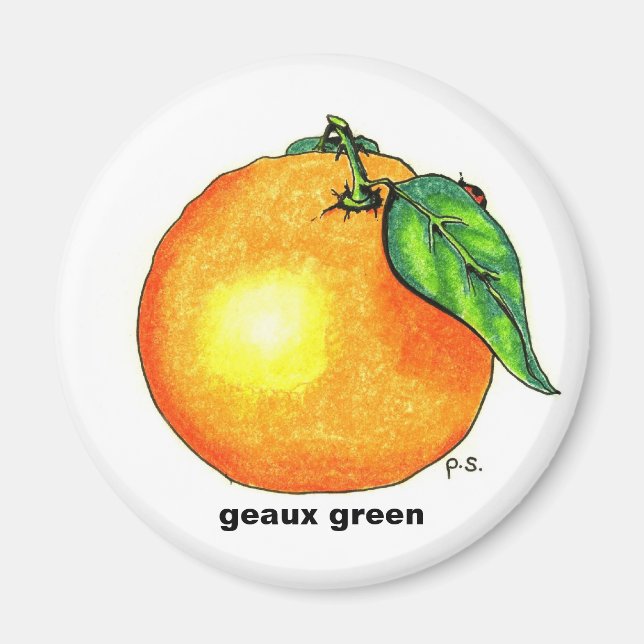 Imã Laranja, verde-geaux (Frente)