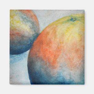 Imã laranjas aquarela