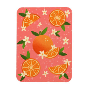 Ímã Laranjas e alegria cor de laranja