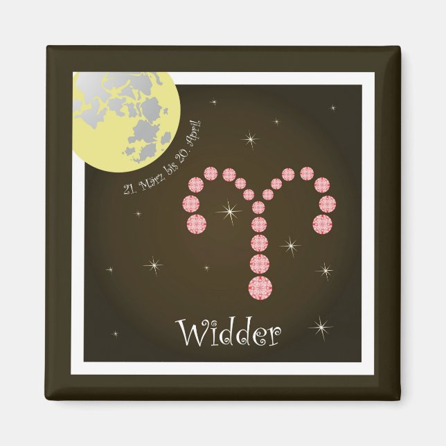 Imã Largura 21. März bis 20. April Magnet (Frente)