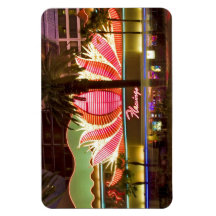 Las Vegas Flamingo @ Noite Flexível Magnet