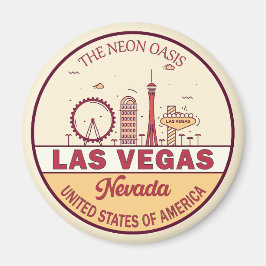 Imã Las Vegas Nevada City Skyline Emblem