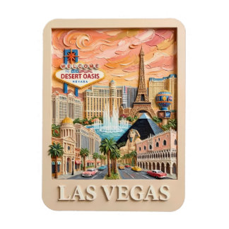 Ímã Las Vegas Nevada Impasto Antigos Pontos Turísticos