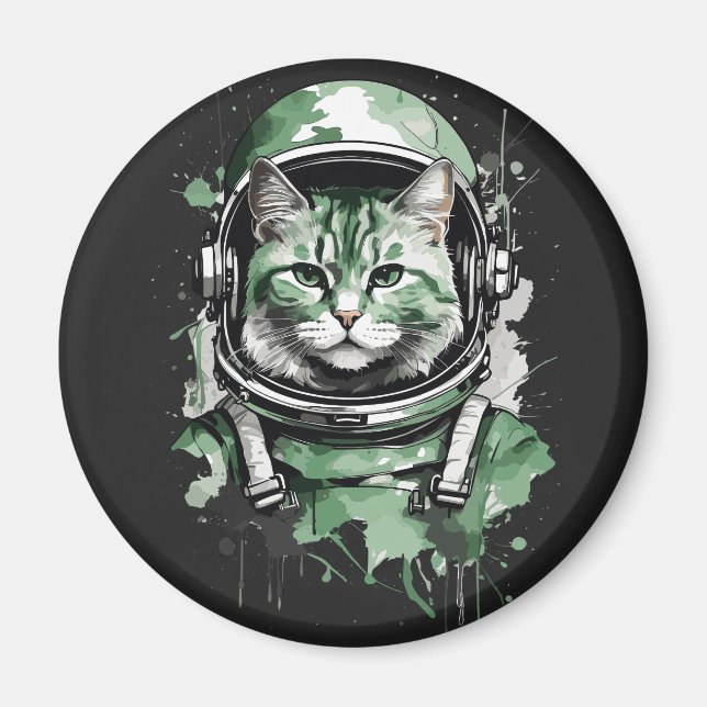 Imã Lash de Gato do Astronauta Verde (Frente)