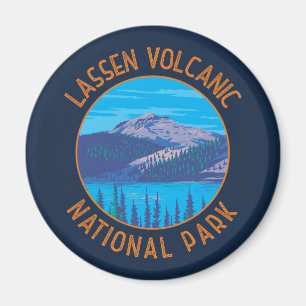 Imã Lassen Volcanic National Park Retro Distress