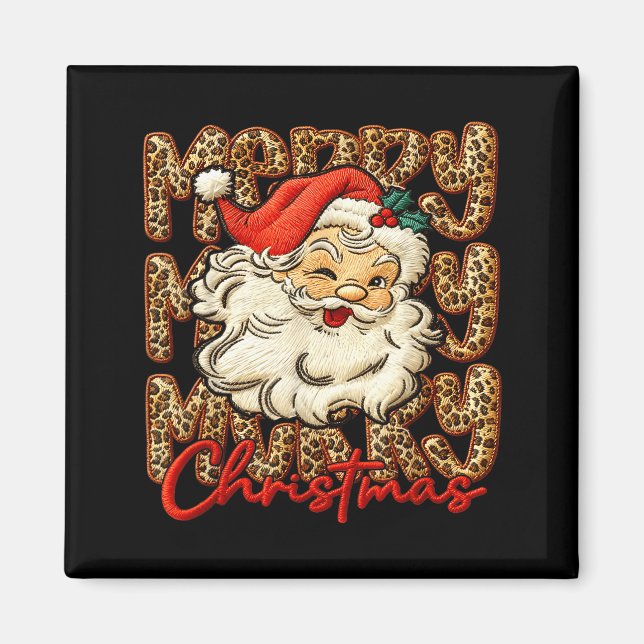 Imã Latch Hook Yarn Crochet Coquette Merry Christmas  (Frente)