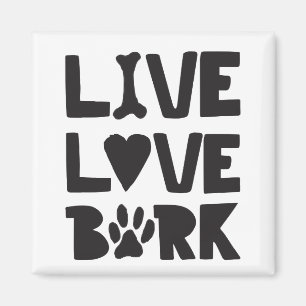 Imã Latido Live Love Latido Feliz Cães Latidos Cotaç