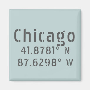 Imã Latitude e Longitude de Chicago