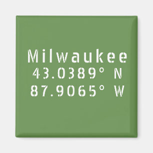 Imã Latitude e Longitude de Milwaukee