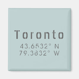 Imã Latitude Toronto e Longitude