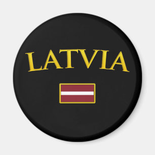 Imã Latvia dourado