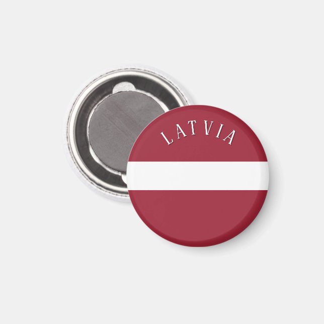 Imã Latvia Flag (with editable text) (Front/Back)