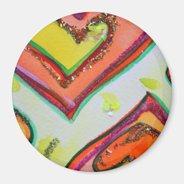 Imã Laugh Hearts Magnet (Frente)