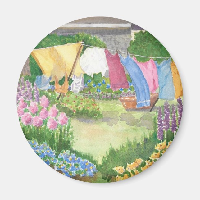 Imã Laundry de Kathy na Ilha de Monhegan, Botão Maine (Frente)