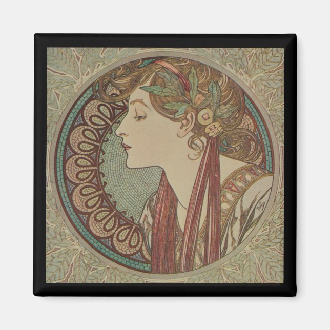 Imã Laurel por Alphonse Mucha (Frente)