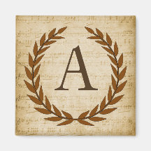 Laurel Wreath Sheet Music Monograma Inicial A