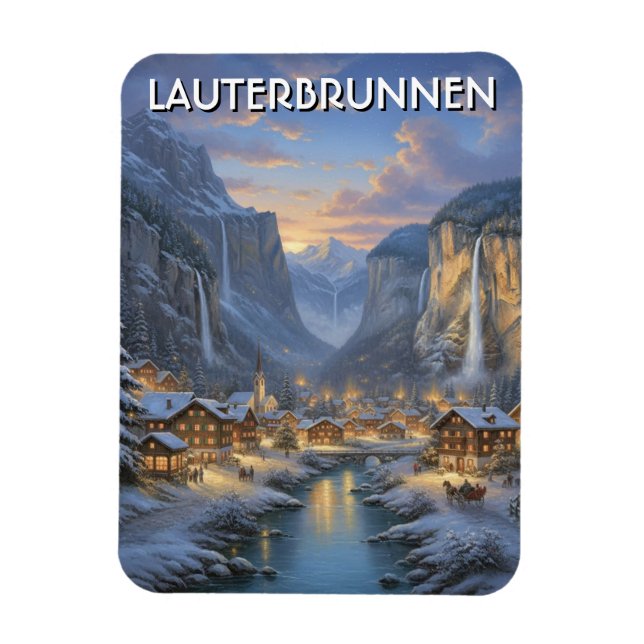 Ímã Lauterbrunnen Viagens Suíça (Vertical)
