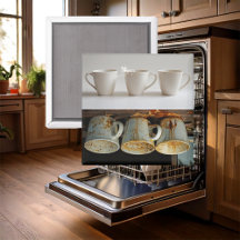 Lava-louça de café suja ou limpa