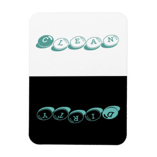 Ímã Lava-louça - fonte doce com realces azuis