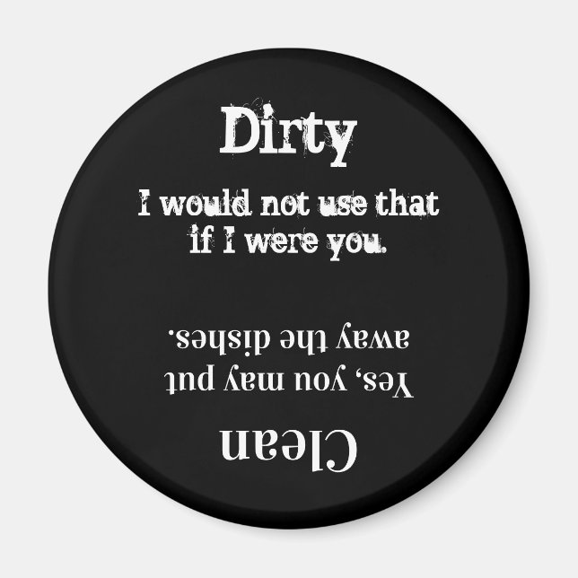 Imã Lava-louça limpa ou suja (Frente)