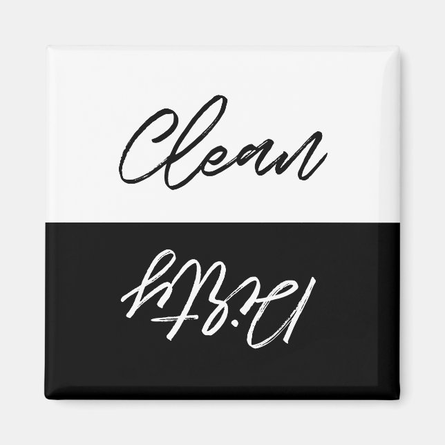 Imã Lava-louça moderna limpa ou suja (Frente)