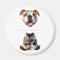 Lava-Louças Cachorro Bulldog Charmoso Limpo/Sujo
