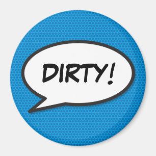 Imã Lava-louças Diversão Suja Arte Gráfica de Quadrinh