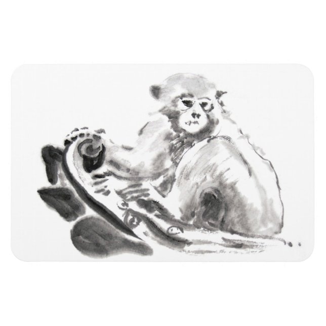 Ímã Lava Original Pintura Macaco Ano Zodiano (Horizontal)