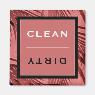 Imã Lavadora de louça limpa/suja  Folhas de palmeiras