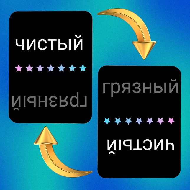 Ímã Lavadora de louça russa limpa e suja (Criador carregado)