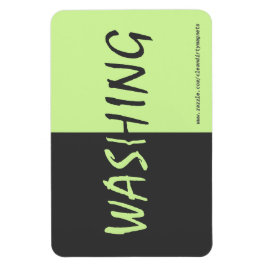 Ímã Lavagem - Cinzas escuras - com endereço de site 4x