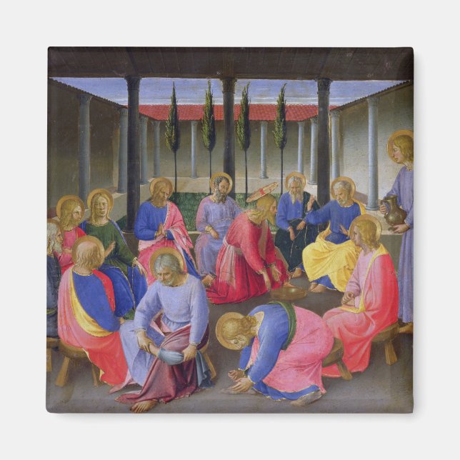 Imã Lavagem dos pés, detalhes do painel três (Frente)