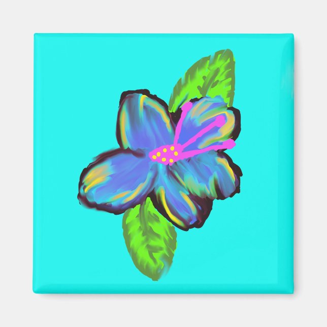 Imã Lavanda azul amarelo amarelo (Frente)