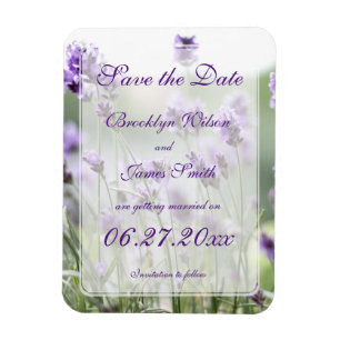 Ímã Lavanda Bohemian Wedding Save The Date Magnets