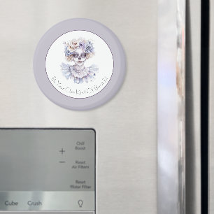 Imã Lavanda Creme Floral Menina Seu Próprio Tipo de Be
