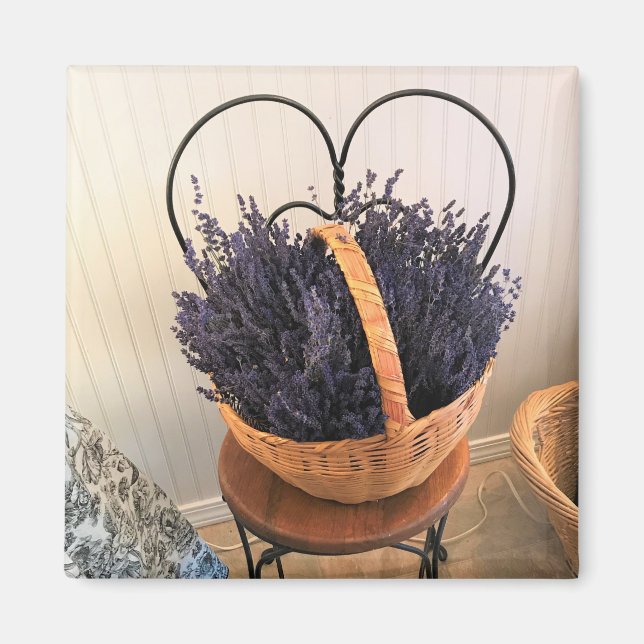 Imã Lavanda em uma cesta (Frente)