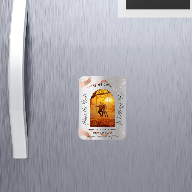 Ímã Lavanda eucalipto foto casamento salvar data (Criador carregado)